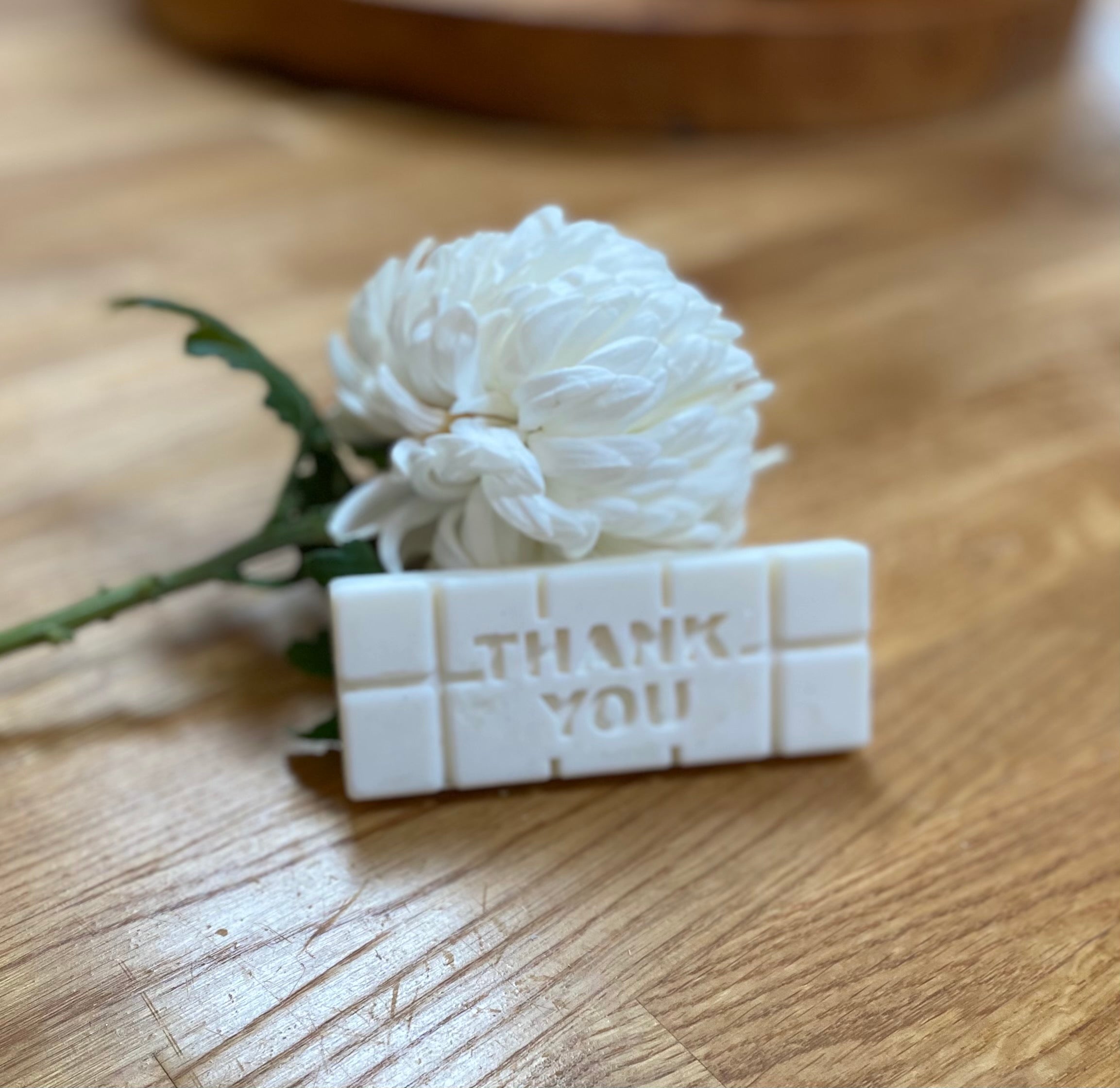 Made to order “Thank you” wax